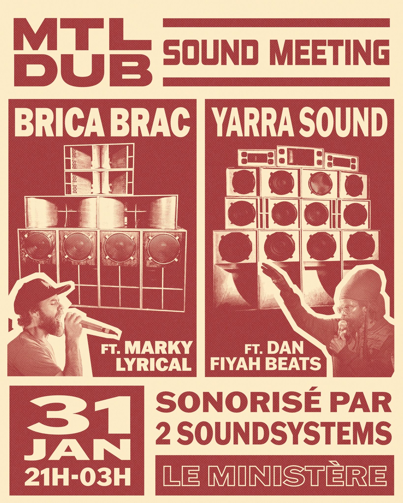 MTL DUB : SOUND MEETING | BRICA BRAC SOUND ft. MARKY LYRICAL/YARRA SOUND ft. DAN FYAH BEATS